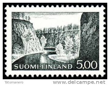 FINLAND/Finnland, M-63 Definitive Landscapes Mk 5,00 Kuusamo HaP** Green - Unused Stamps