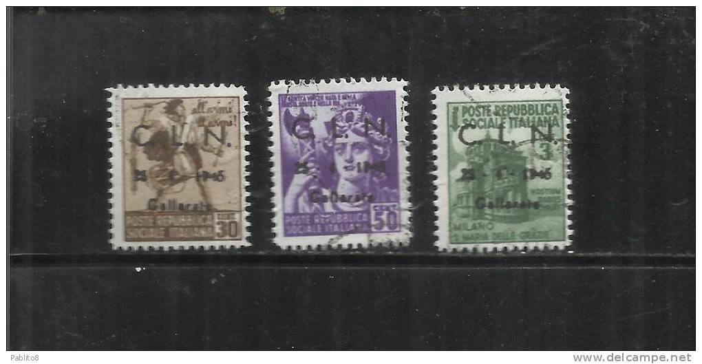 ITALY ITALIA 1945 CLN GALLARATE  MONUMENTS DESTROYED OVERPRINTED MONUMENTI DISTRUTTI SOPRASTAMPATI USED - Nationales Befreiungskomitee