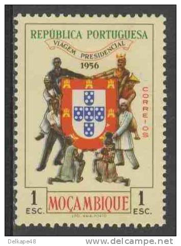 Mocambique  Mozambique 1956 Mi 453 * MH - Arms And Inhabitants – Visit Of President To Mozambique / Wappen Von Portugal - Postzegels