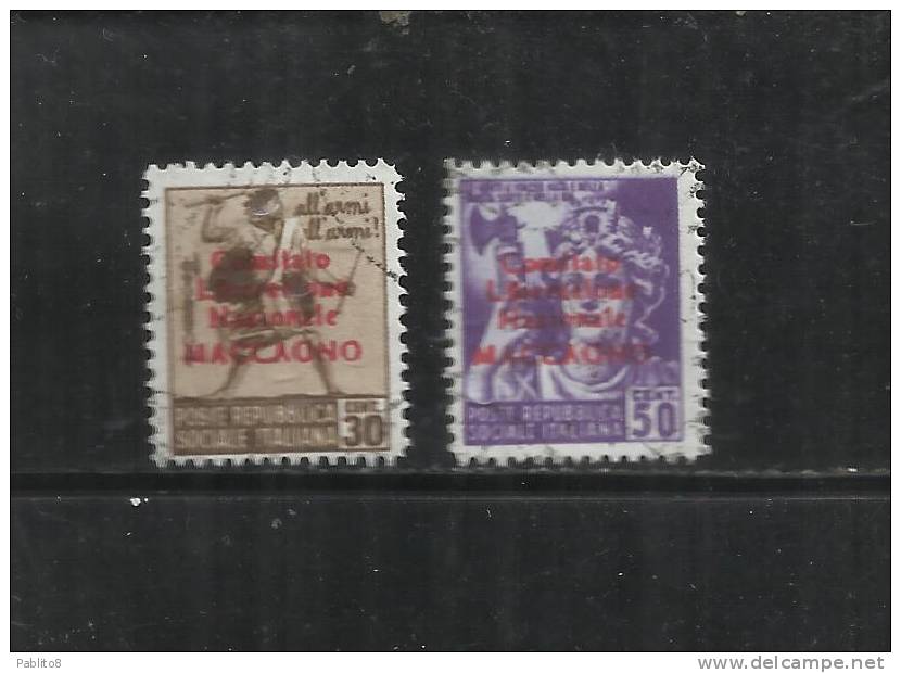 ITALY ITALIA 1945 CLN MACCAGNO MONUMENTS DESTROYED OVERPRINTED MONUMENTI DISTRUTTI SOPRASTAMPATI USED - Comité De Libération Nationale (CLN)