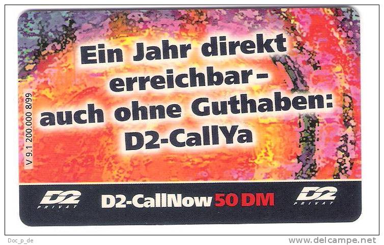 GERMANY  - D2 - Call Now - V9.1 - Ex. Date 09/01 - GSM, Voorafbetaald & Herlaadbare Kaarten