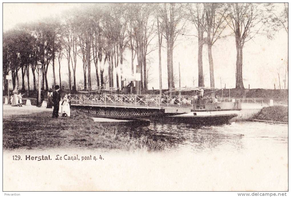 HERSTAL - Le Canal, Pont N°4 - Superbe Carte Animée - Herstal