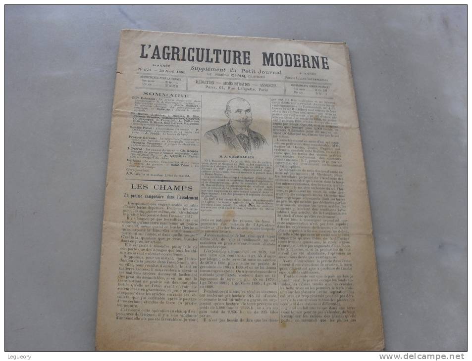 L´Agriculture  Moderne  N° 173  23 Avril   1899 - Autres & Non Classés