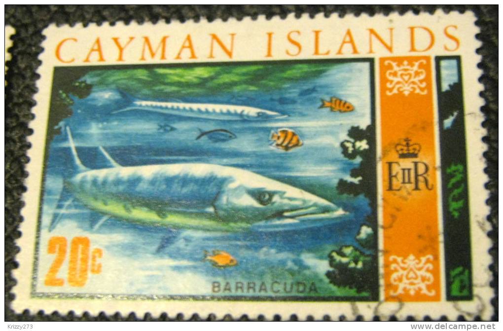 Cayman Islands 1969 Barracuda 20c - Used - Cayman (Isole)