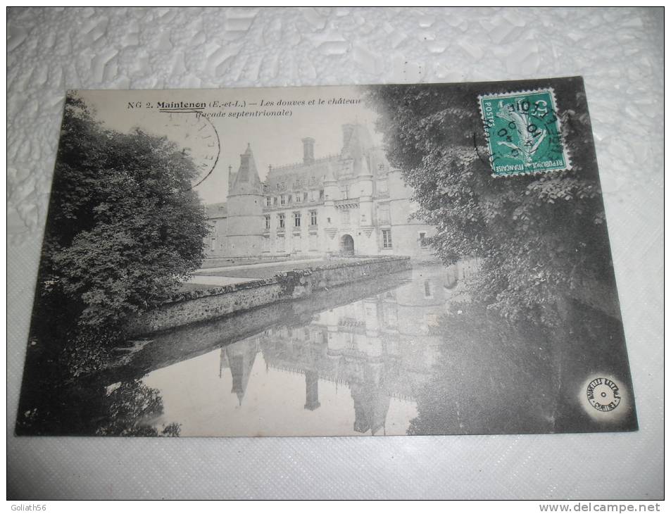 CPA De Maintenon (Eure Et Loir) - Les Douves Et Le Château (Façade Septentrionale), Daté 1910 - Maintenon