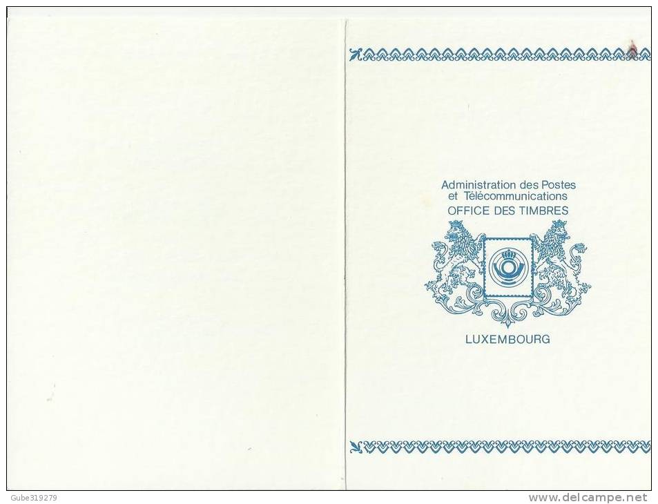 LUXEMBOURG 1984 -CHRISTMAS -CARITAS- POST OFFICE GREETING CARD  POSTM. CARITAS  WITH 1 CARITAS STAMP OF YEAR 1984 STAMP - Commemoration Cards