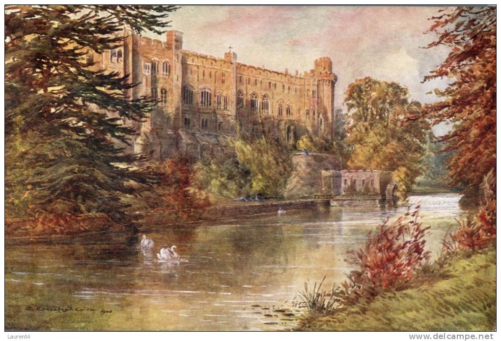 (255) Older UK Postcard - Castle ? Maybe Windsor - Invasi D'acqua & Impianti Eolici