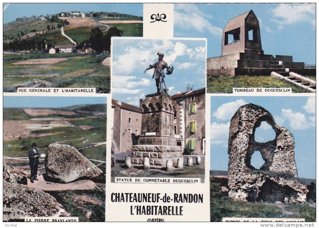 Cp , 48 , CHATEAUNEUF-de-RANDON , L'HABITARELLE , Multi-Vues - Chateauneuf De Randon