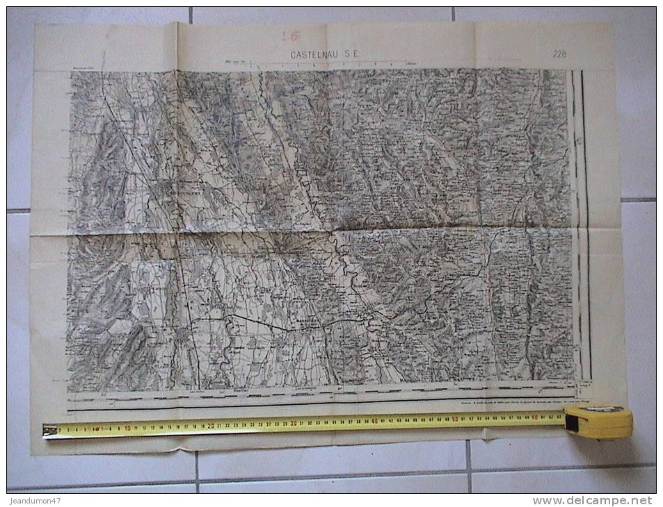 DPT 32 CARTE TOPOGRAPHIQUE - GRANDES MANOEUVRES 1913 - CASTELNAU S.E. - Topographische Karten