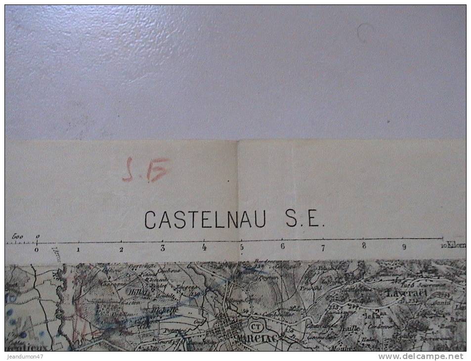 DPT 32 CARTE TOPOGRAPHIQUE - GRANDES MANOEUVRES 1913 - CASTELNAU S.E. - Topographische Karten