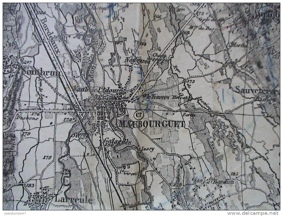 DPT 32 CARTE TOPOGRAPHIQUE - GRANDES MANOEUVRES 1913 - CASTELNAU S.E. - Topographische Karten