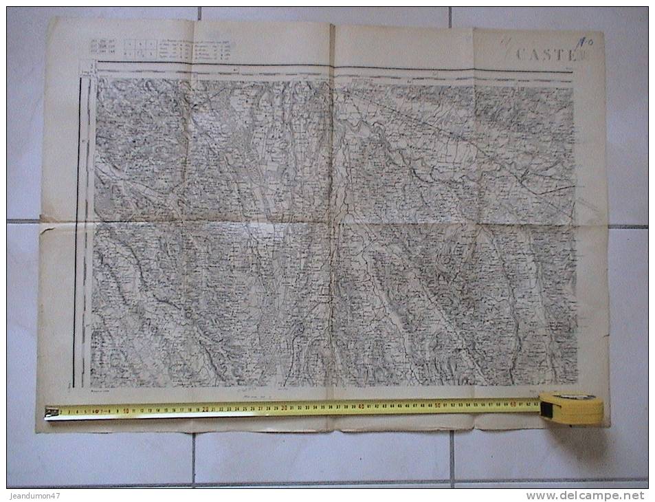 DPT 32 CARTE TOPOGRAPHIQUE - GRANDES MANOEUVRES 1913 - CASTELNAU N.O. - Topographische Karten