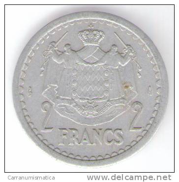 MONACO 2  FRANCS 1943 - 1922-1949 Luigi II