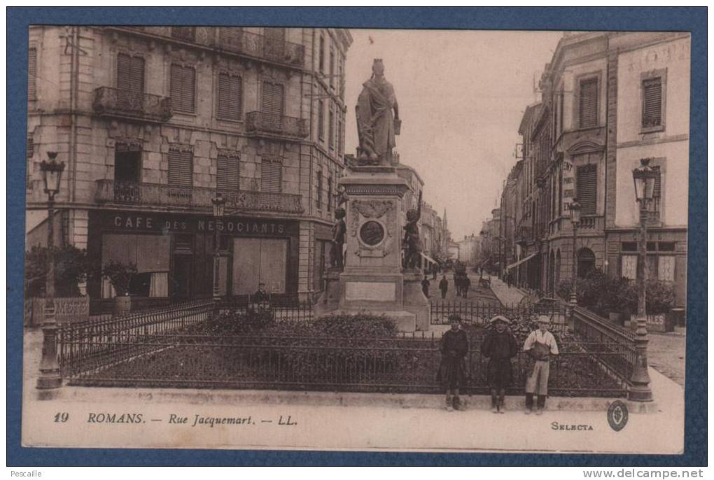 26 DROME - CP ANIMEE ROMANS ( SUR ISERE ) - RUE JACQUEMART - LL N°19 - SELECTA - 1916 - Romans Sur Isere