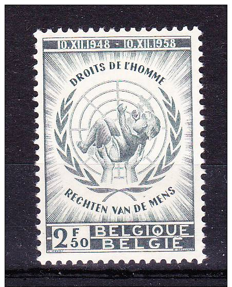 BELGIUM   1958 ,Human Rights Declaration- 10 Th Anniv.   , Y&T  #  1089  , Cv  0,50  E ,  ** M N H , V V F - Nuovi