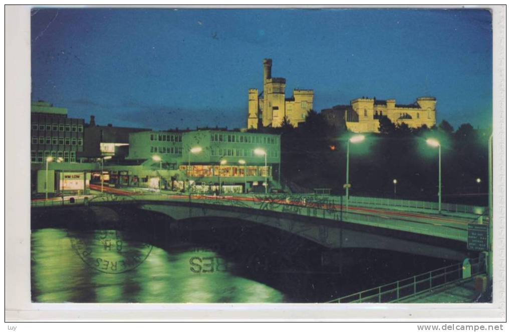 IVERNESS Castle And River NESS By Floodlight,  1979  (retour From France) - Inverness-shire