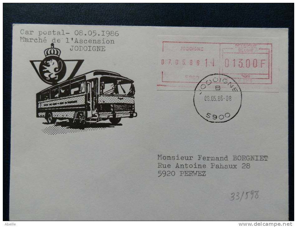 33/598    LETTRE  BELGE - Bus