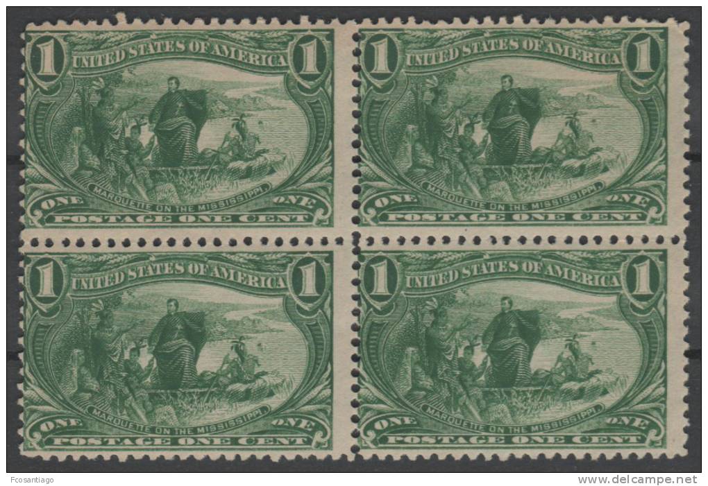 USA 1898 - Yvert #129 (Bloque De 4) - MLH * - Nuevos