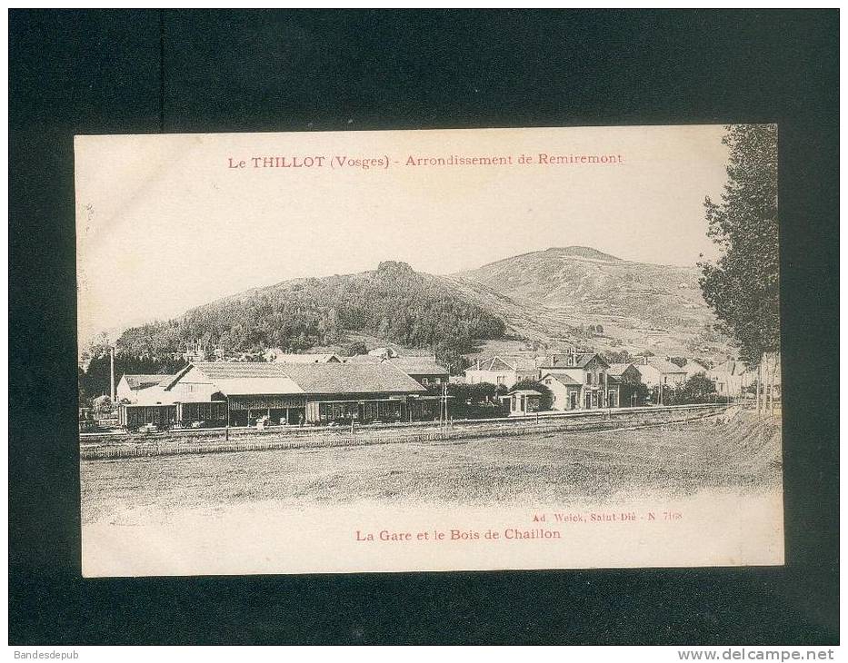 Le Thillot (88) - La Gare Et Le Bois De Chaillon ( Train Ad. Weick N 7168) - Le Thillot