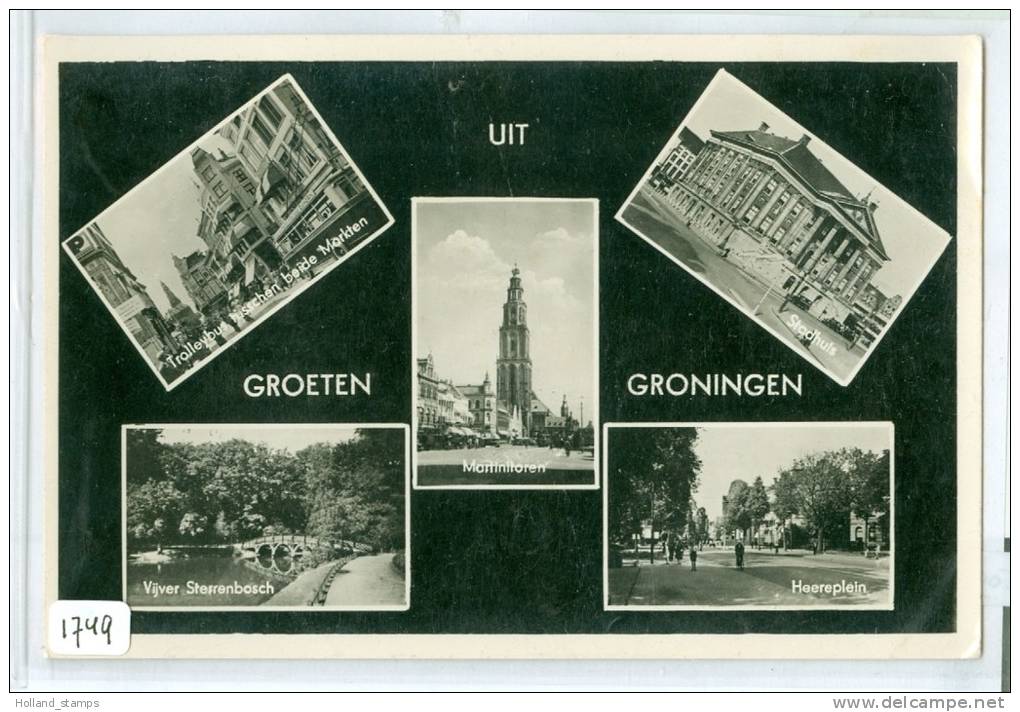 GRONINGEN (1749)  ANSICHTKAART * GRONINGEN HEEREPLEIN * CPA * GELOPEN IN 1953 NAAR DORRECHT - Groningen