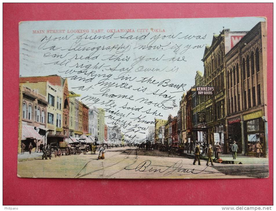 - Oklahoma > Oklahoma City Main Street 1909 Cancel -----------       Ref 870 - Oklahoma City