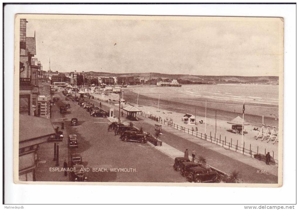 CP N° H 361 - ESPLANADE AND BEACH - WEYMOUTH - Weymouth