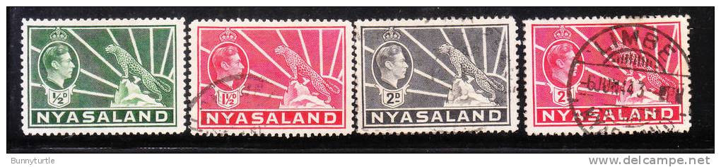 Nyasaland Protectorate 1938-44 King George Def. Used - Nyassaland (1907-1953)
