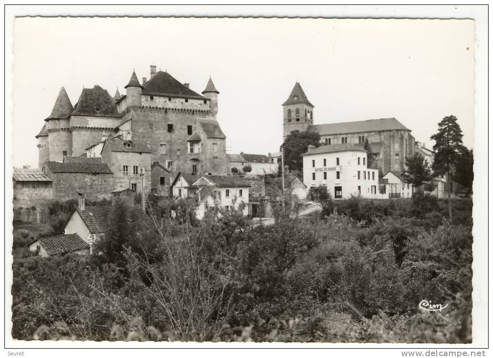 LACAPELLE-MARIVAL. - Le Château Et L'Eglise  . CPM Dentelée - Autres & Non Classés