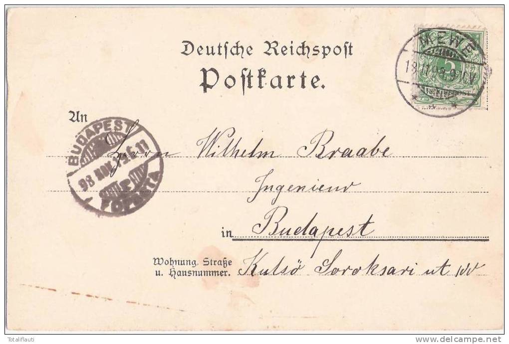 Gruss Aus Graudenz Color Litho Schützenhaus Getreidemarkt Stadtwald Grudzi&#261;dz 18.11.1898 Gelaufen - Westpreussen
