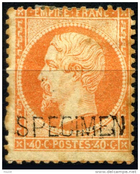 Frankreich SPECIMEN Empire Dentel ,Maury N° 5 * 40 Centime En Orange, Les 4 De 40 Avec 2 Différent En A Cuit 4 ; - Specimen