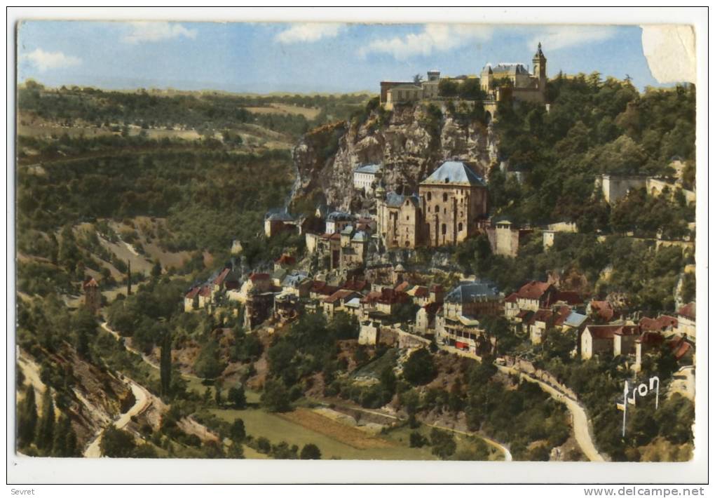 ROCAMADOUR. - Vue Aérienne Vue De L'Hospitalet . CPSM - Rocamadour