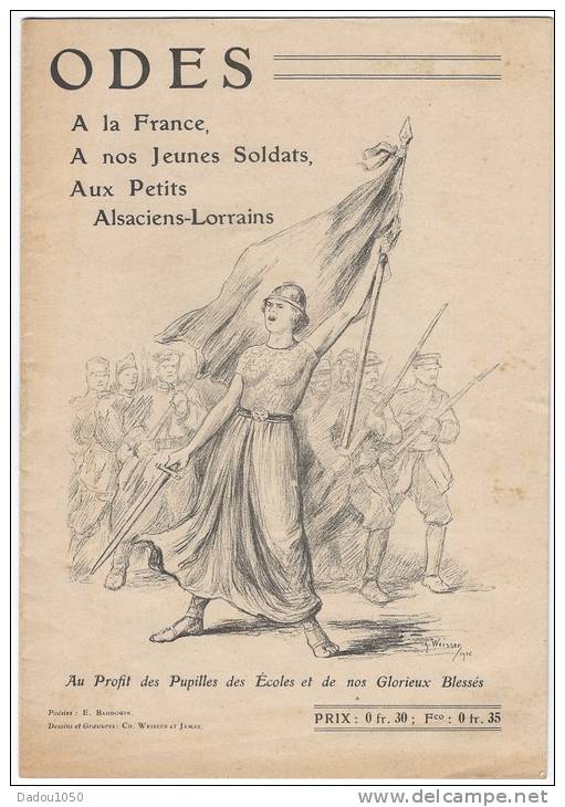 ODES   PREMIERE GUERRE MONDIALE 1916 - Auteurs Français