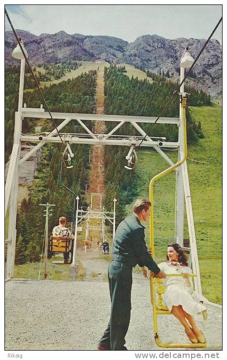 Canada Banff Chairlift On Mt. Norquay-Banff National Park.  A-1483 - Banff