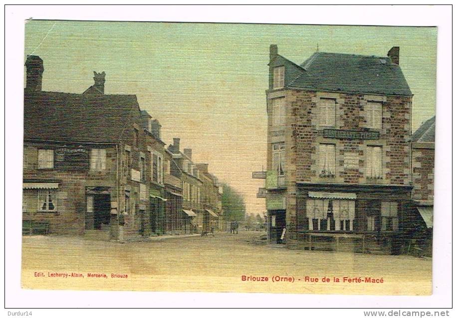 BRIOUZE ( Orne )  Rue De La Ferté-Macé ( Cpa Toilée ) - Briouze