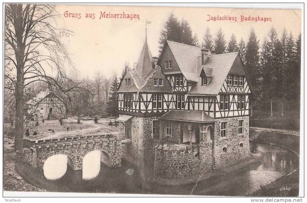 Gruss Aus Meinerzhagen Sauerland Jagdschloss Badinghagen 20.5.1907 Gelaufen - Meinerzhagen