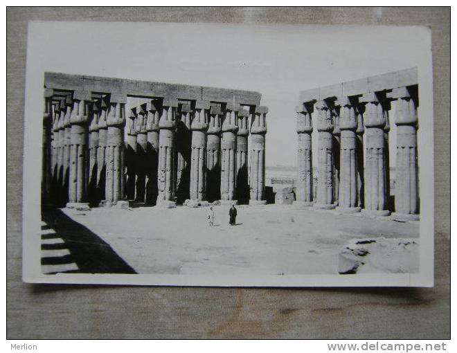 Egypt  LUXOR  -The Papyrus Columns -  RPPC Photo Postcard  D101081 - Luxor