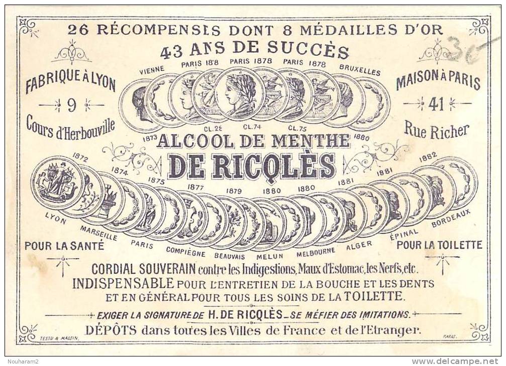 Chromos Réf. A666. Alcool De Menthe De Ricqlès - Childebert Ier, Roi De France - Other & Unclassified