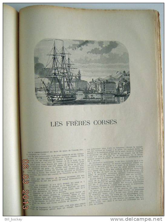 1900 &#9734; Alexandre DUMAS "Les FRERES CORSES / BLACK / GABRIEL LAMBERT / AMAURY / CHASSEUR ." Le Vasseur - 1801-1900