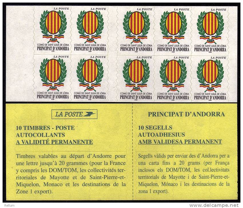 Andorre Français 2001 - Carnet Yvert  Nr. C11 (542)    Michel Nr. MH 0-11 (561) - Carnets