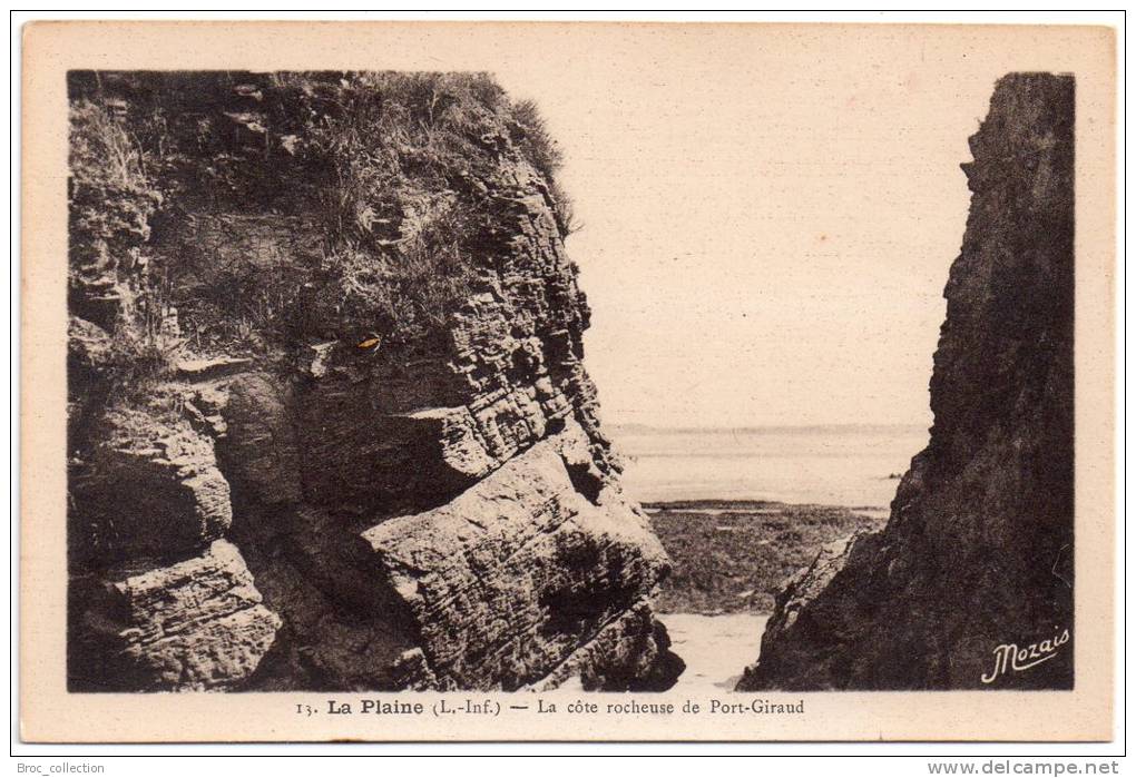 La Plaine (-sur-Mer), La Côte Rocheuse De Port-Giraud, éd. J. Nozais N° 13 - La-Plaine-sur-Mer