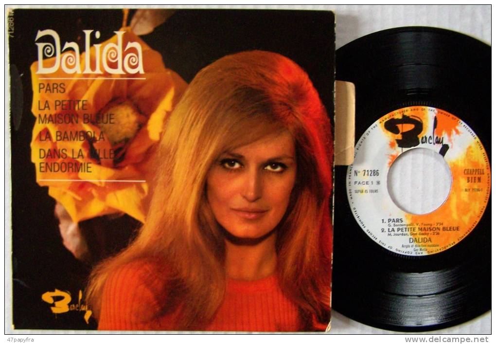 DALIDA  45T EP BIEM ORIGINAL + Languette La Petite Maison Bleue  Parfait état  EX  / MINT - 45 T - Maxi-Single