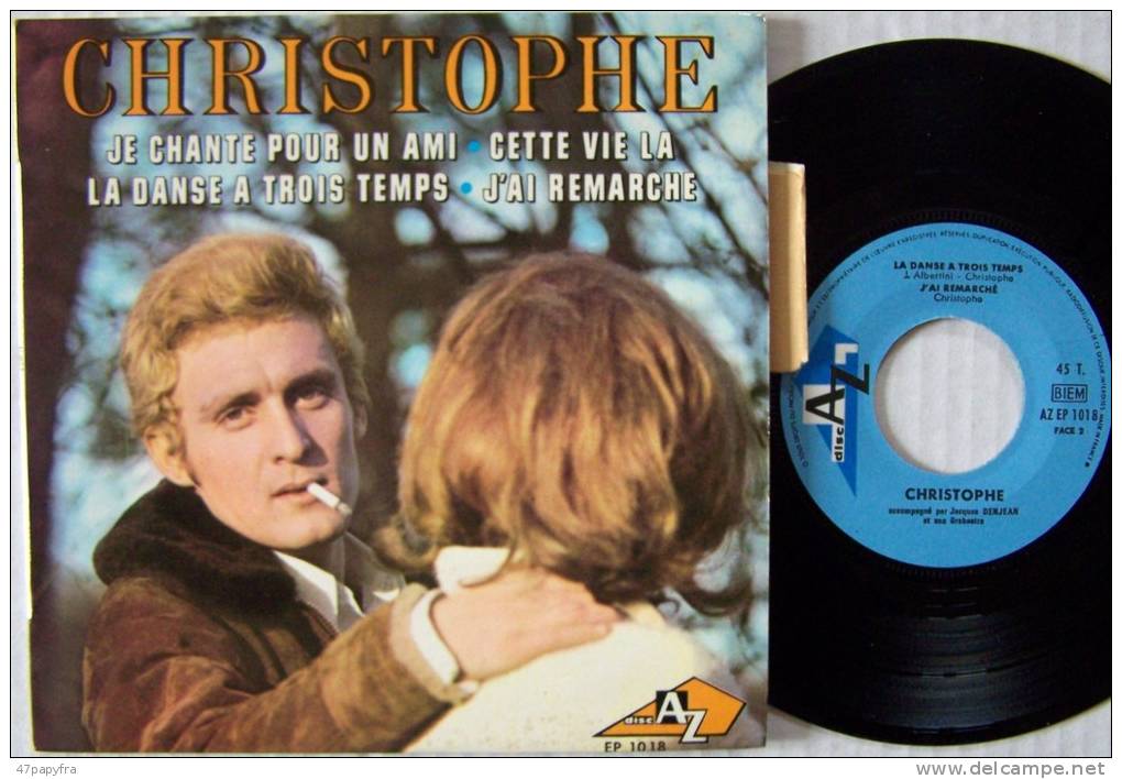CHRISTOPHE  45T EP BIEM ORIGINAL + Languette Je Chante Pour Un Ami M / MINT Parfait état - 45 T - Maxi-Single
