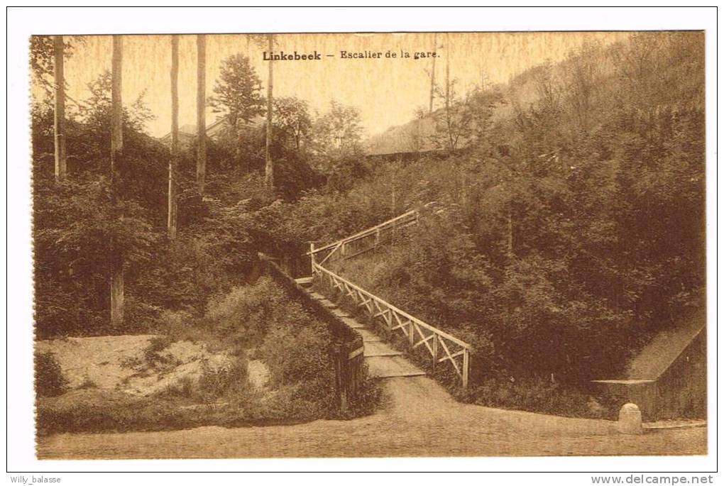 Postkaart / Carte Postale "Linkebeek - Escalier De La Gare" - Linkebeek