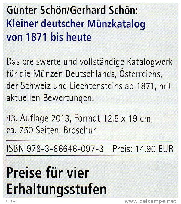 Kleiner Münzkatalog Schön 2013 Neu 15€ Für Numis-Briefe Coin Of Germany Austria Helvetia Liechtenstein 978-3-86646-097-3 - Oesterreich