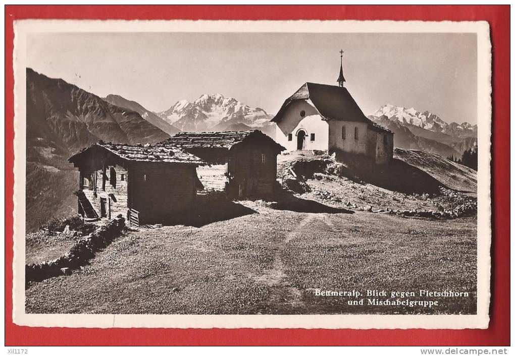 YBLAT-11  Bettmeralp, Kapelle, Blich Gegen Fletschhorn Und Mischabelgruppe.  Grimesel 1934. Gaberell 6920 - Bettmeralp