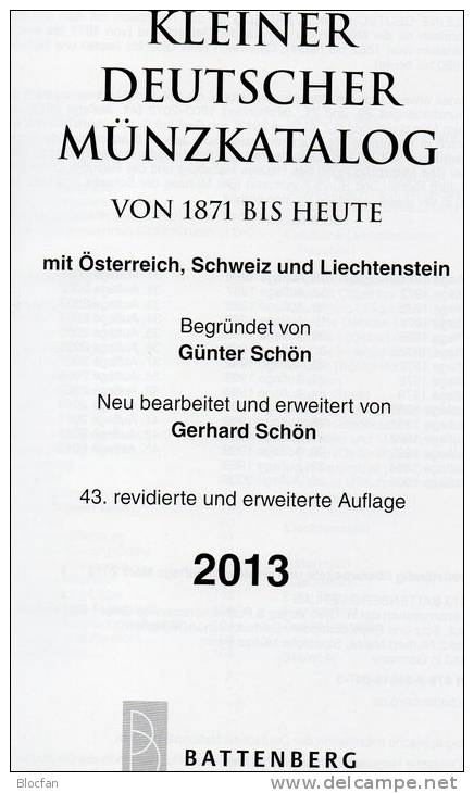 Kleiner Münz Katalog 2013 Deutschland Neu 15€ Für Numisbrief Mit Österreich Schweiz Und Lichtenstein Old And New Germany - Andere & Zonder Classificatie