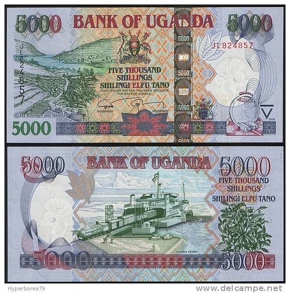 Uganda P 44 D - 5000 5.000 Shillings 2009 - UNC - Oeganda