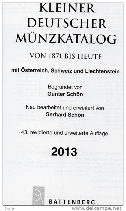 Kleiner Münzkatalog Schön 2013 Neu 15€ Für Numis-Briefe Coin Of Germany Austria Helvetia Liechtenstein 978-3-86646-097-3 - A Identifier