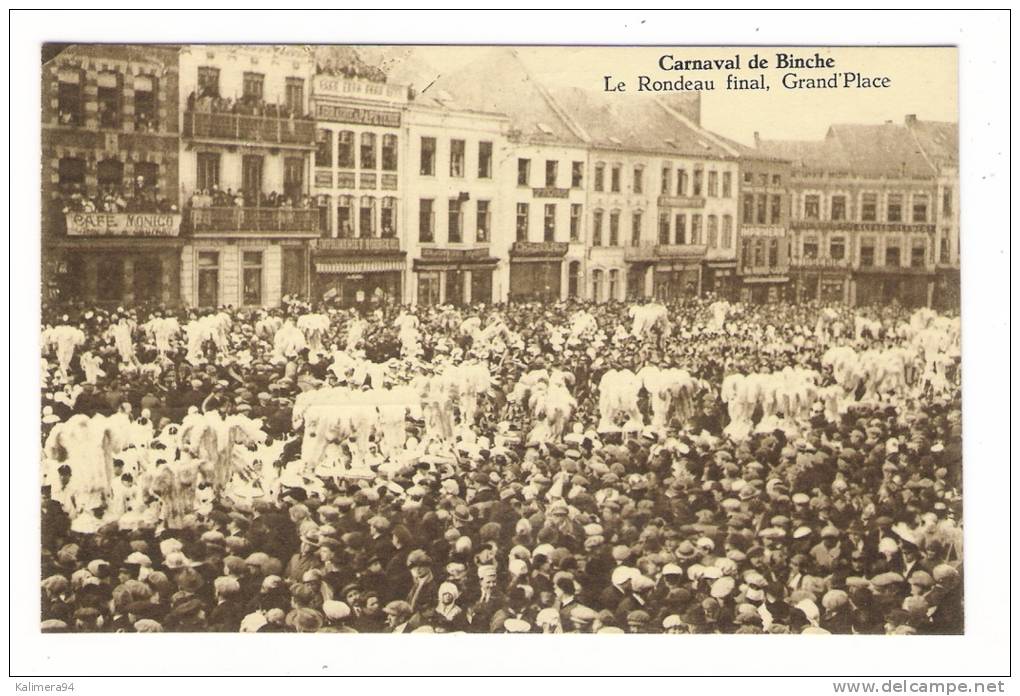 BELGIQUE  /  CARNAVAL  DE  BINCHE  /  LE  RONDEAU  FINAL , GRAND ' PLACE  /  Edit.  Fernand BOURGEOIS Fils - Binche