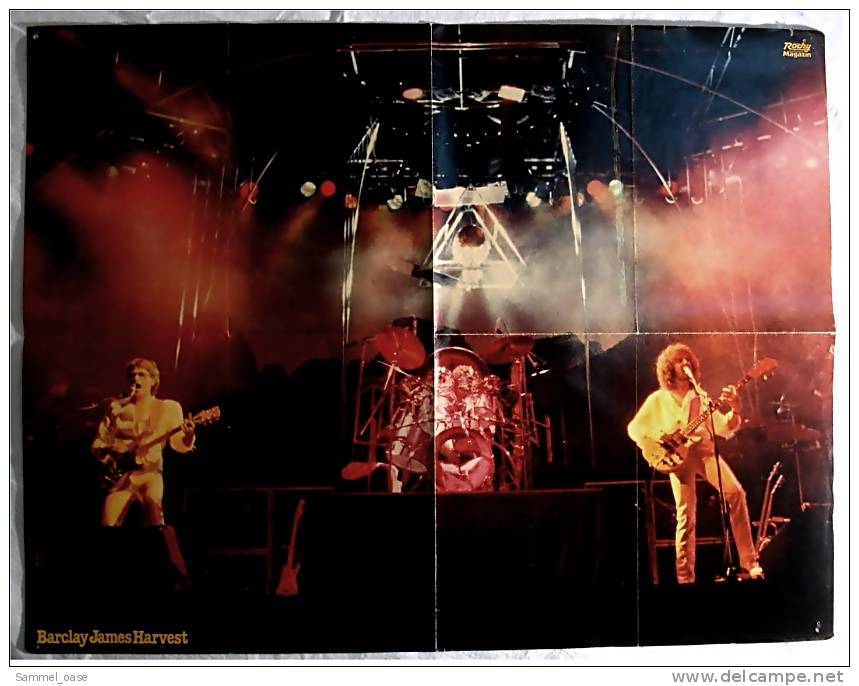 Musik Poster  - Barclay James Harvest -  Rückseitig Louis De Funes  -  Ca. 57 X 44 Cm  -  Von Pop-Rocky  Ca. 1980 - Plakate & Poster